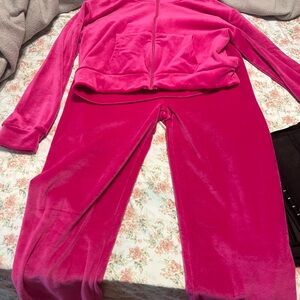 Pink Velour Tracksuit